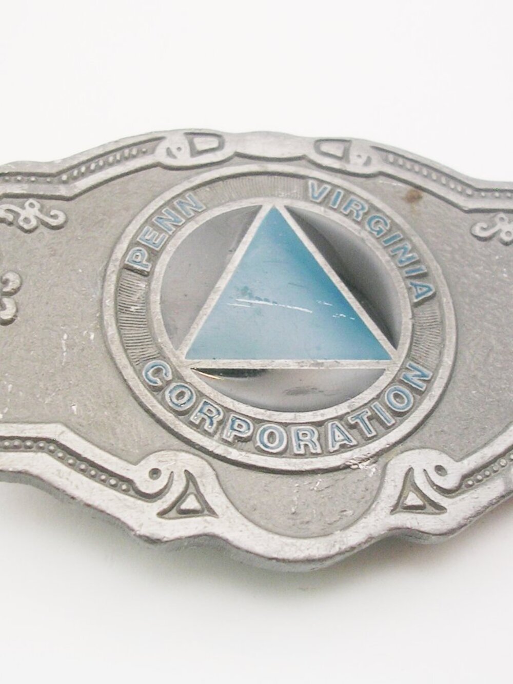 Vintage Penn Virginia Corporation Energy Belt Buckle 100 year anniversary